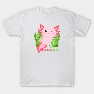 Cute Winking Baby Axolotl T-Shirt